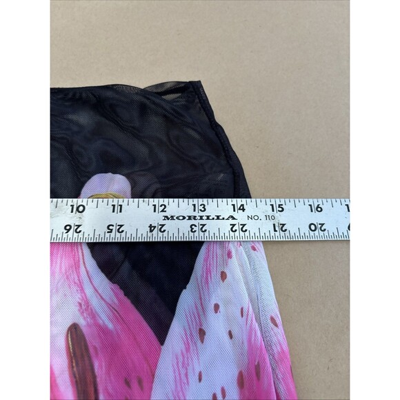 Mesh Maxi Skirt Beach Cover Up Size M Tropical Resortwear - Picture 5 of 5